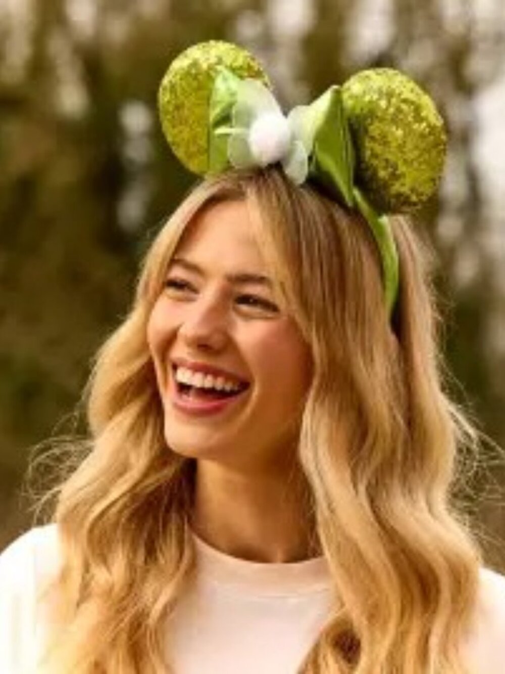 Disney Parks Tinker Bell Sequin Ear Headband for Adults Peter Pan NWT